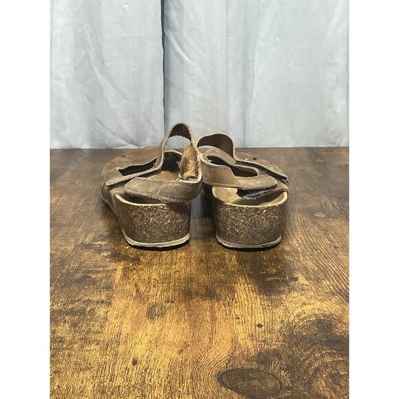 BioNatura SOLO Leather Mary Jane Closed Toe Sandals Size 7/38 Cork Brown - Picture 11 of 14